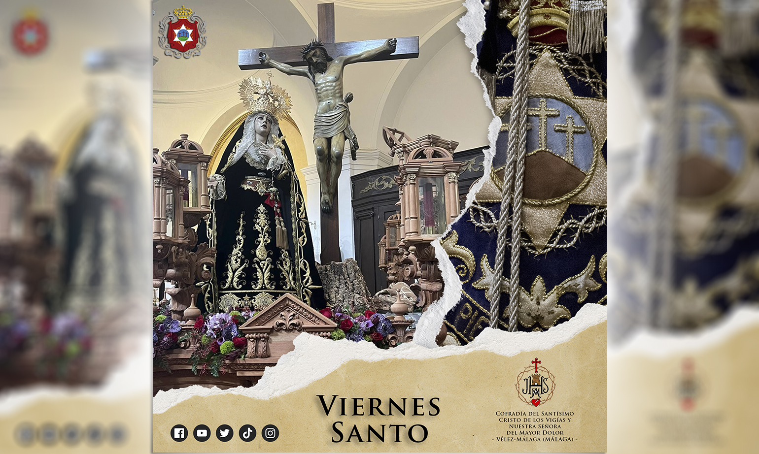 Serán 11 jornadas de Viernes Santo junto a Vigías y Mayor Dolor de Vélez-Málaga