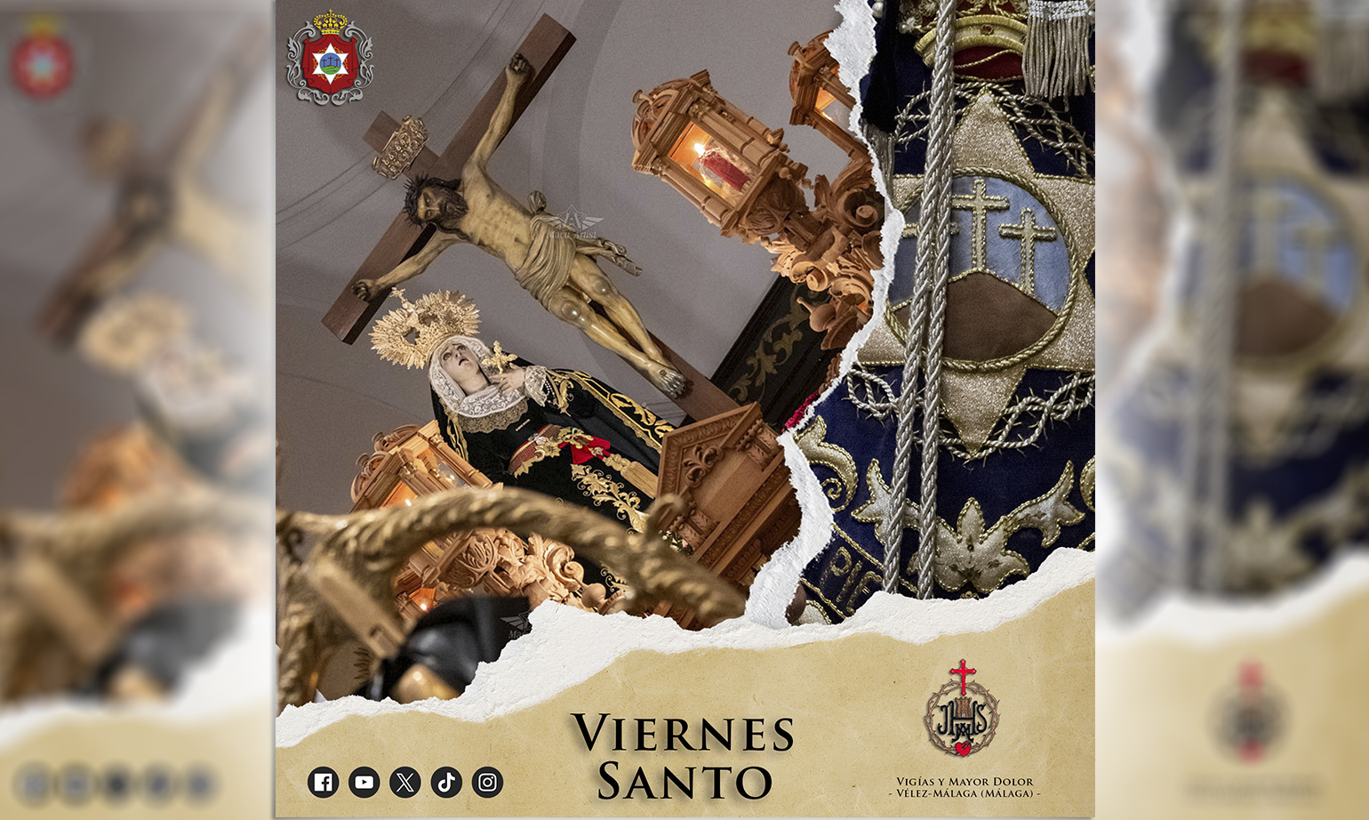 12 años de Viernes Santo junto a Vigías y Mayor Dolor de Vélez-Málaga